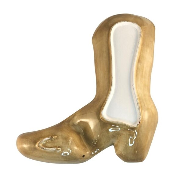 Cowboy Boot Serving Tray, Blue & Beige, Country Western Decorative Party Ware - Picture 2 of 9